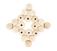 Xm 120 Pièces Naturelles Grandes Perles Rondes Artisanat 25 Mm Perles En Bois Grands Trous 6 Mm Artisanat Bricolage Perles En Bois Pour La Production De Bijoux