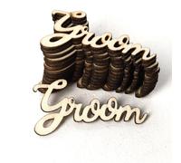 Xm 15 Pièces De Mariage En Bois Décoration Anglais Mot Marié Bref Bricolage Artisanat Suspendus Bois Pièce Table Décor Pour Fête De Mariage A3