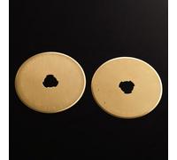 Xm 2 Pièces 45mm Titane Enduit Remplacement Lames De Coupe Rotatives Pointu En Cuir Papier Quilting Couture Coupe Pour Cutter Patchwork Outil