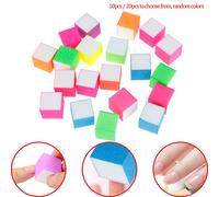 Xm 20 Pièces/10 Pièces Mini Lime À Ongles Bloc Ponçage Fichiers Tampon Éponge Coloré Lavable Nail Art Outils