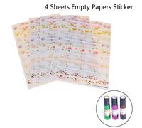 Xm 4 Feuilles Vide Papiers Autocollant Pour Huile Essentielle Bouteille Autocollant Ovale-Forme Ronde Autocollants Parfum Bouteille Couvercle Étiquettes Organisateur