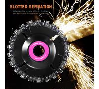 Xm 4 Pouces Chaîne 22 Dents Fine Coupe Chaîne Disque Ensemble Chaîne Plaque Pour 100/115 Meuleuse D'angle Pignon Bois Sculpture Plaque Noir Ddsc