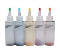 Xm 5 Couleurs/Ensemble Une Étape Cravate Colorants Kit Bricolage Tissu Textile Peinture Colorants Réactifs Eau Froide Pigment Ensemble Coloré Peinture Outils