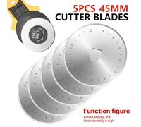 Xm 5 Pièces 45mm Rond Quilting Rotatif Cutter Cuir Artisanat Coupe Lame De Remplacement Pour Tissu Patchwork Artisanat Cutter Outil