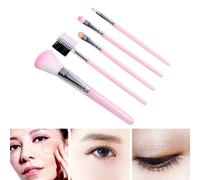 Xm 5 Pièces Pinceaux De Maquillage Ensemble Beauté Fondation Puissance Blush Ombre À Paupières Sourcils Cils Ventilateur Lèvres Visage Maquillage Pinceaux