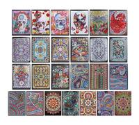 Xm 50 Pages A5 Bricolage Diamant Peinture Cahier Crâne Spécial En Forme De Carnet De Croquis Art Diamant Peinture Carnet Journal Complet Rond Diamant