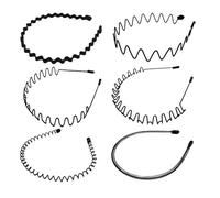 Xm 6 Pcs Cerceaux De Cheveux En Métal Ondulé Simple Élégant Commune Fermoir Accessoires Bandeau - Serre-Tete - Headband - Hairband