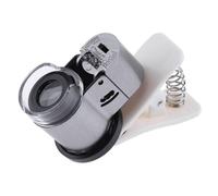 Xm 65x Microscope À Pince Réglable Téléphone Portable Led + Lumière Uv Loupe Micro Lentille Pour Bijoux