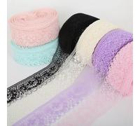Xm Accessoires Décoratifs Faits À La Main Dentelle Ruban Multi-Couleurs Filet Brodé Tissu À Bordure Largeur 40mm 10 Yards/Lot Dentelle Pour Couture