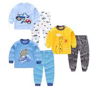XM-Amigo 3Set/Pack Impression de Dessin animé bébé Garçons Coton Pyjama Bébé Coton Pyjama Four Seasons sous-vêtements Ensembles Enfants （Label Size: 80/55 ）