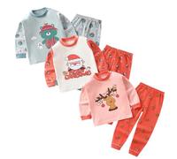 XM-Amigo 3Set/Pack Impression de Dessin animé Filles Coton Pyjama Bébé Coton Pyjama Four Seasons sous-vêtements Ensembles Enfants（Label Size:130/80 ）