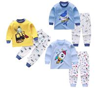 XM-Amigo 3Set/Pack Impression de Dessin animé Garçons Coton Pyjama Bébé Coton Pyjama Four Seasons sous-vêtements Ensembles Enfants （Label Size:100/65 ）