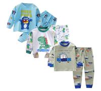 XM-Amigo 3Set/Pack Impression de Dessin animé Garçons Coton Pyjama Bébé Coton Pyjama Four Seasons sous-vêtements Ensembles Enfants （Label Size:100/65 ）
