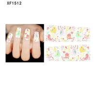 Xm Belle Bande Dessinée Animaux Plaid Femmes Parti Nail Art Décor Transfert De L'eau Bricolage Decal Xf1512