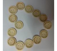 Xm Boutons En Bois 2 Trous De Bricolage 50 Pièces Artisanat Fait À La Main Avec Amour Accessoires De Couture Boutons Décoratifs Scrapbooking 2.5cm Dia