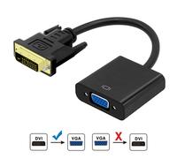 XM câble Adaptador Conversor Activo DVI-D 24 + 1 Macho (double-liaison) un VGA Hembra Negro de pins double liaison Convertidor Señal