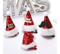 Xm Casquette De Noël À Paillettes 6 Pièces Pince À Cheveux Joli Couvre-Chef Décorations De Fête Épingle À Cheveux Décoration De Fête De Noël Acce A35