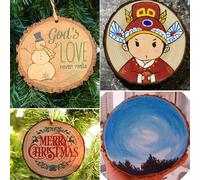 Xm Disques En Bois Naturel 5-6cm Bricolage 20 Pièces Tranches De Bûches Pour Artisanat Décoration De Mariage Peinture De Gribouillage Décor De Cadeaux Faits Main A3