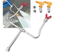 Xm Double Tête Buses Airless Peinture Pistolet Extension Pôle Métal Puissant Pulvérisation Machine Sableuse Accessoires