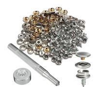 Xm Douilles À Bouton-Poussoir En Acier Inoxydable Ensemble De 50 15mm Avec Outil Kit De Fixation À Pression Pour Housse De Bateau Sacs À Main Et Vêtements En Cuir