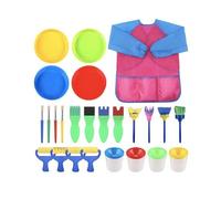 Xm Ensemble De Tablier Et Pinceaux Peints En Éponge Bricolage Fournitures Artistiques Colorés Pour Dessin De Graffitis Éducatifs Et Précoces Pour Bébés