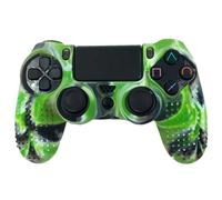 XM Housse Étui Silicone pour Manette Sony PS 4/Slim/Pro Dualshock 4 Tricolore Vert