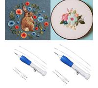 Xm Jeu De Stylos De Broderie Magique Bricolage 1x Stylo De Broderie Interchangeable 4x Aiguilles Poinçon Aiguille Accessoires De Couture Livraison Directe