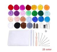 Xm Kit De Démarreur Pour Feutrage Fil De Feutre 25/70 Couleurs Kit De Démarreur Pour Feutrage À L'aiguille Tapis En Mousse Artisanat D'art Outils De Bricolage