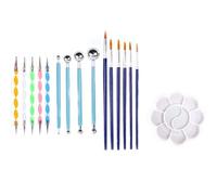 Xm Kit D'outils De Peinture À Points 20 Pièces Ensemble D'outils De Dessin De Mandala Pour Peindre Des Roches Kit De Points Pour Peinture Des Pierres Stylo Principal