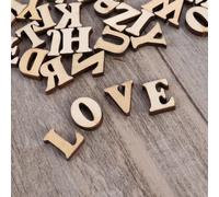 Xm Lettres Majuscules En Bois Bricolage 100 Pièces Embellissements Alphabet Fait À La Main Scrapbooking Artisanat Artisanal Décoration Pour Bricolage A3