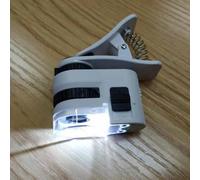 Xm Loupe En Verre Optique De Grossissement Élevé D'identification De Loupe De Microscope D'agrafe De Téléphone Avec La Lumière Uv De Lampe À Led