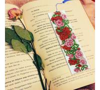 Xm Marque-Page En Cuir Brodé Et Écologique Forme Spéciale Peinture Au Diamant Gros Femmes Bricolage Artisanal Pampilles Croisées Broderie Marque-Page