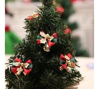 Xm Mini Noeud De Noël Avec Cloches 6 Pièces Ornements Magnifiques D'arbre De Noël Suspendus Décoration Pour Maison Restaurant Hôtel