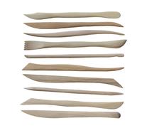 Xm Mini Outils De Modélisation En Bois À Double Extrémité Outils De Sculpture En Argile Pour Lisser Le Façonnage Sculpture 10 Pièces