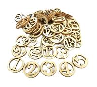 Xm Nombre De Pièces En Bois Bricolage Diy En Forme De 3d Artisanat De Fête Accessoires De Décoration Embellissements En Bois Nombres De Table Pour Fête A3