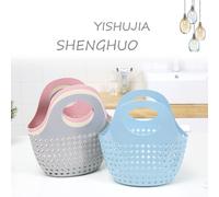 Xm Panier De Rangement En Plastique Panier De Rangement Creux Divers Articles En Plastique De Couleur À La Mode Portable Bijoux Organisateur De Maquillage Pour Salle De Bains Conteneur De Cuisine