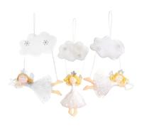 Xm Pendentifs Poupée D'ange Suspendus De Noël 3 Pièces Jouets En Forme D'ange Mignon D'arbre De Noël Décoration De Maison Fournitures De Décoration A35