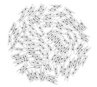 Xm Pinces À Linge En Bois A3 100 Pièces Pinces À Linge En Bois Bricolage Décoration De Fête D'art En Bois Clips Pour Photos Légers En Papier Blanc