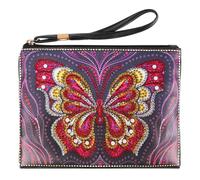 Xm Pochette De Poignet En Forme De Papillon Bricolage Peinture En Diamant Spéciale Pochette Pour Femmes
