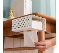 Xm Porte-Papier Salle De Bain Cuisine Sans Perforation Bac À Mouchoirs Porte-Papier Boîte De Papier Organisateur D'essuie-Mains Rangement Mural Étanche