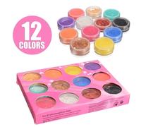 Xm Poudre De Maquillage À Pigments De Mica 12 Pièces/Ensemble Couleurs Mélangées Corps Yeux Parfait Pour Faire Des Savons Résine Maquillage Nail Art