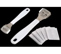 Xm Soin Des Pieds Pédicure Hine Acier Inoxydable Pieds Durs Peau Cutter Décapant Rasoir Peau Morte Enlèvement + 10 Lames Ensemble