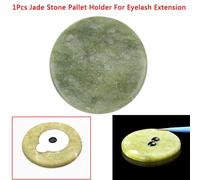 Xm Support Pour Ipad De Palette Adhésive De Colle D'extension De Faux Cils De Pierre De Jade Ronde Pour Des Extensions De Cils Outil De Maquillage De Colle