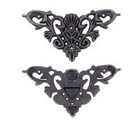 Xm Supports D'angle De Meuble En Bronze Pour Coffre À Bijoux Boîte À Vin Coins D'angle En Métal Coin Décoratif Bricolage De 12 Pièces 130g