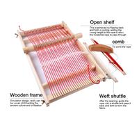 Xm Tissage Multi-Métier À Tisser Manuel En Bois Grand Cadre 9.85x15.75x1.3 Pouces À L'artisanat Pour Les Enfants Tendance Nouveau