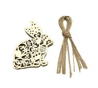 Xm Tranches En Bois Suspendues Lapin De Pâques 30 Pièces Bricolage Bricolage Ornement Creux Pendentif Lapin Décor Pour Enfants Fournitures De Jour De Pâques A35