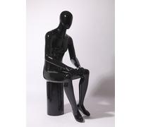 XM16-H Homme assis beau mannequin abstrait peint en noir brillant Egghead Nouveau Haute qualité Masculin Homme