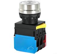 XM38E 11DNJ Interrupteur à bouton de contact argenté 22 mm avec mécanisme de réinitialisation et verrouillage automatique pour une utilisation dans l'automatisation industrielle (E)