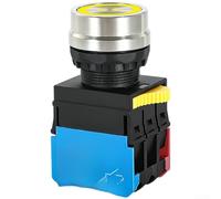 XM38E 11DNJ Interrupteur à bouton de contact argenté 22 mm avec mécanisme de réinitialisation et verrouillage automatique pour une utilisation dans l'automatisation industrielle (C)