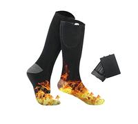 Xmansky Chaussette Chauffante Electrique Rechargeable, Chaussettes Chauffantes avec Batterie Chauffe-Pieds Thermique Chaussettes Hiver Homme Chaussettes Randonnée Homme pour Camping Ski Cyclisme
